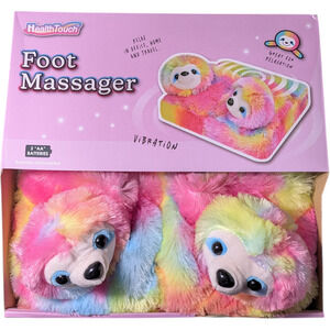Animal Foot Massager Plushie Rainbow Colored Health Touch New In Box